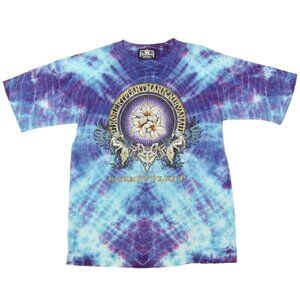 Vtg 90s Single Stitch ROBERT PLANT Symmetria Tie Dye Glitter Shirt USA sz M /688